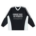 Color-Block V-Neck Long-Sleeve T-Shirt